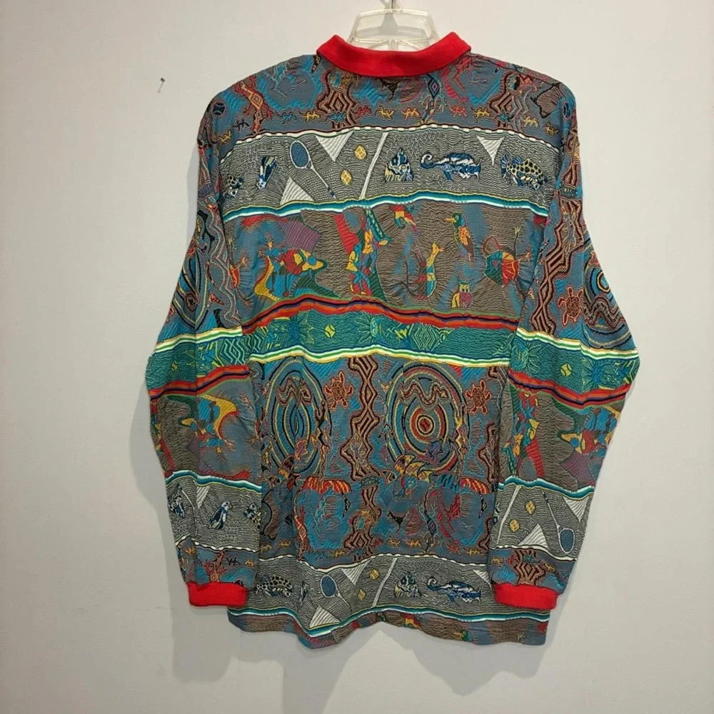 COOGI Men's Vibrant Abstract Button Down Shirt - Picture 3 of 11